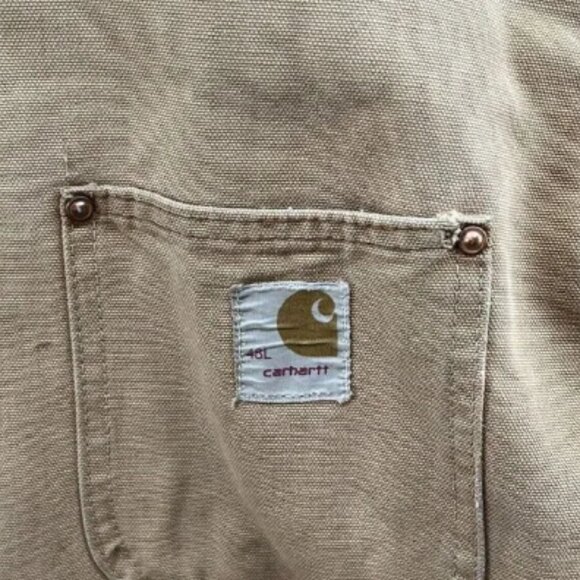 Carhartt Vintage 70’s Distressed Chore Coat Blanket Lined Made In USA Size 42 - Picture 3 of 5
